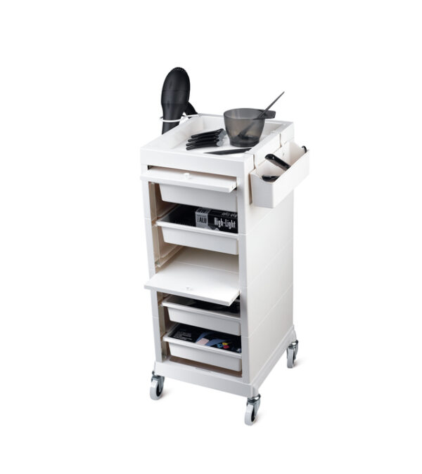 000736101 Sibel Discrete työtarvikevaunu, valkoinen