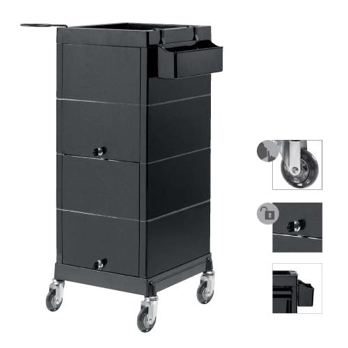 Sibel Discrete Lock työtarvikevaunu, musta