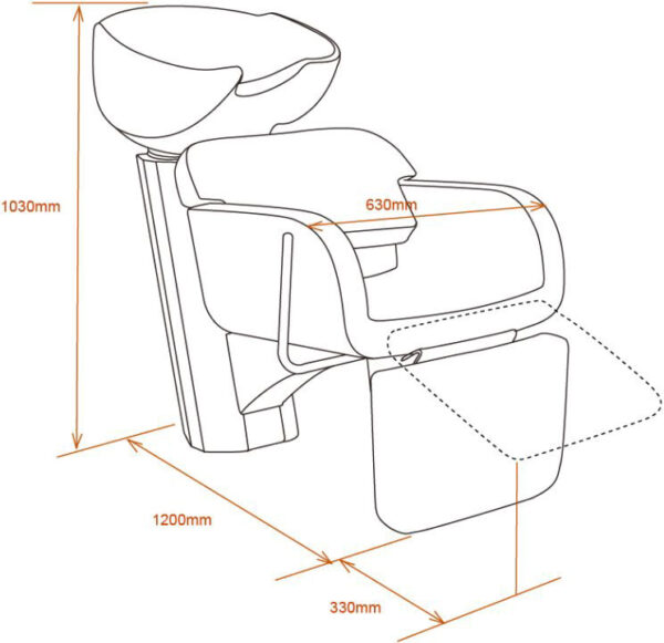 Sibel Opera Cool pesupaikka jalkatukilla, musta