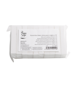 122215 Peggy Sage Ohut valkoinen hiomapala kynsille x 10