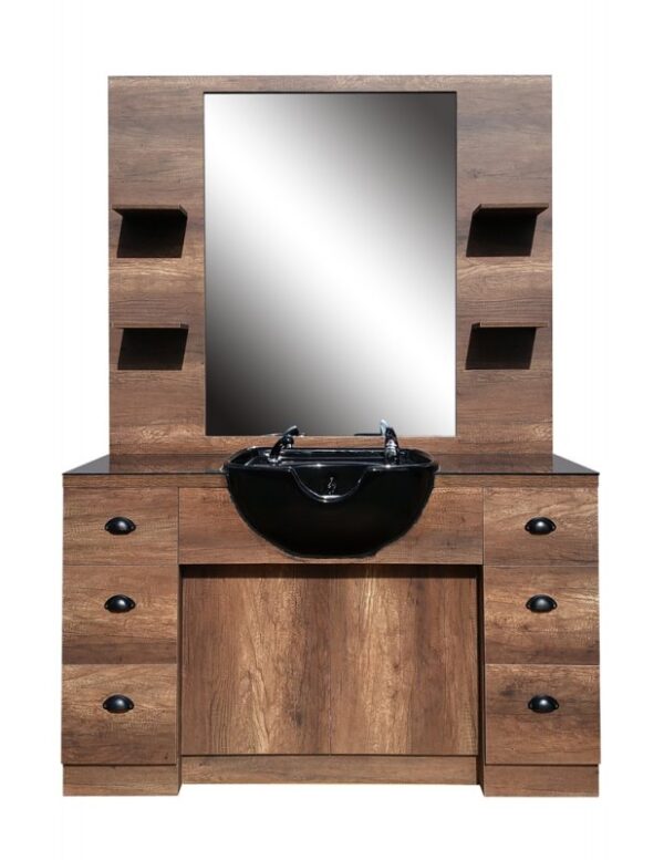 175_0 Hairway Barber asiakaspaikka"Barry" , valkoinen allas