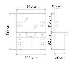 175_4 Hairway Barber asiakaspaikka"Barry" , valkoinen allas