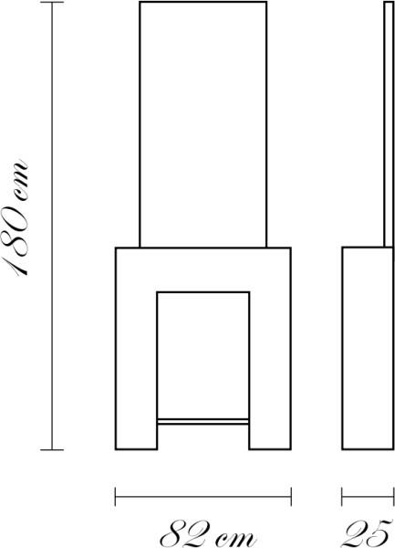 Sissi 2-puolinen kampaamon peilipaikka Harmaa kivi