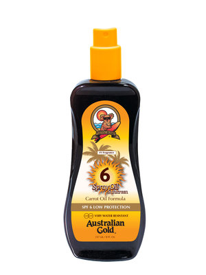 76887TiF23e6 Australian Gold SPF 6 Spray Oil with Carrot 237 ml