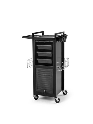 87697TiF2890 BraveHead Lockable Metal Trolley työkärry musta