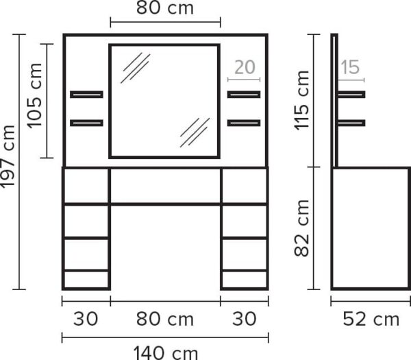 Asiakaspaikka BARRY ruskea