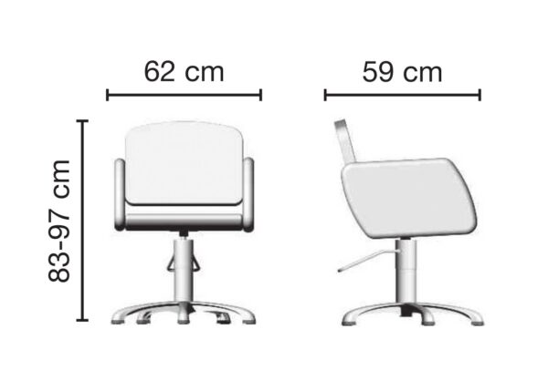 Ceriotti-Firenze-kampaamon-asiakastuoli-musta2 Kampaamotuoli Milano pink GOLD pohjalla