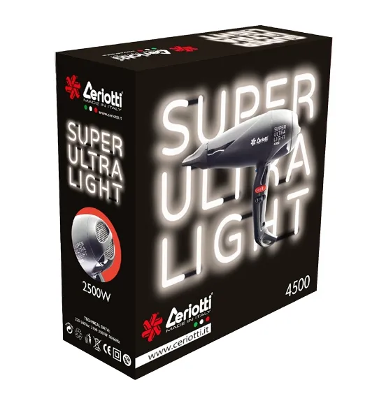Ceriotti Ultra Light 4500 hiustenkuivaaja, musta