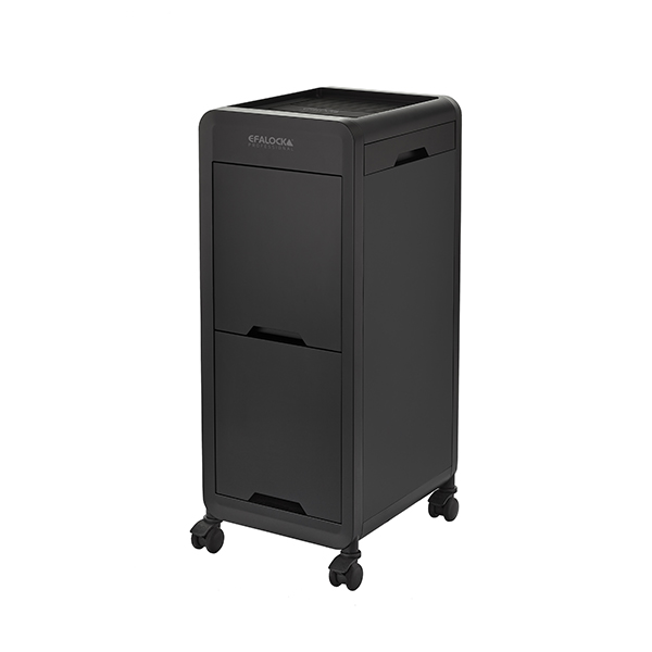 Efalock-Nobile-kampaamon-tyotarvikevaunu-musta Efalock Nobile kampaamon työtarvikevaunu, musta