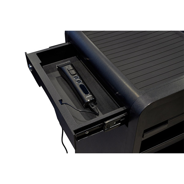 Efalock-Nobile-kampaamon-tyotarvikevaunu-musta1 Efalock Nobile kampaamon työtarvikevaunu, musta