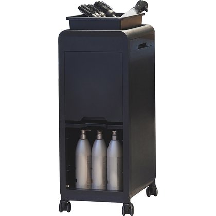 Efalock-Nobile-kampaamon-tyotarvikevaunu-musta2 Efalock Nobile kampaamon työtarvikevaunu, musta