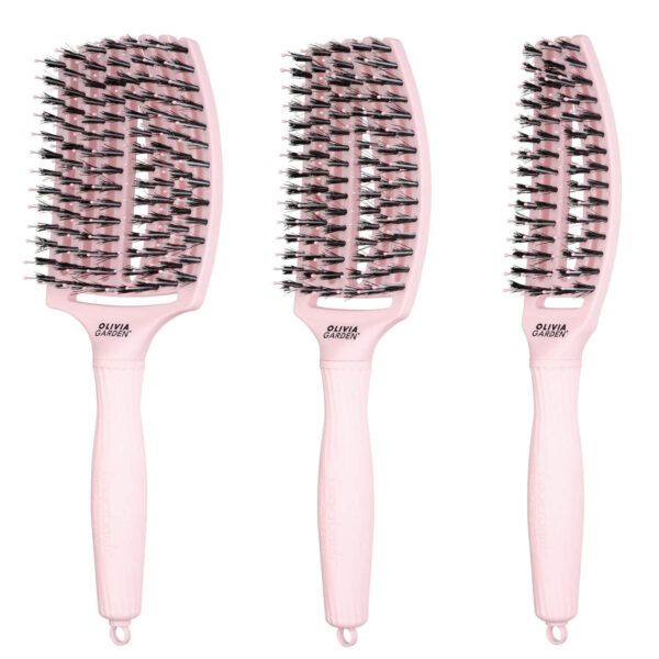 Olivia Garden Fingerbrush Combo Pastel Pink hiusharja