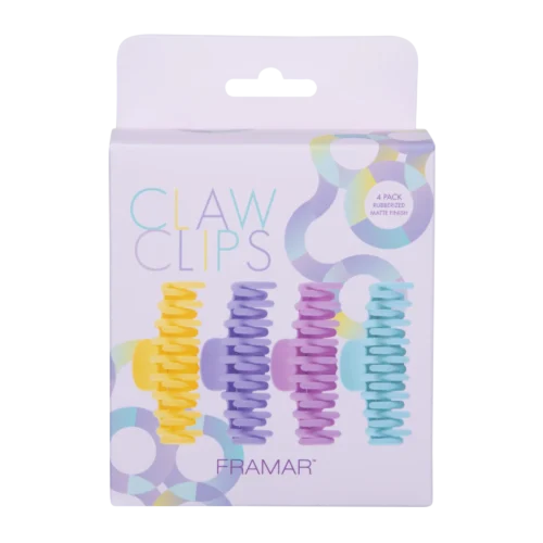 Framar-Claw-Clips-Pastel-hair-clips Framar Claw Clips Pastel, 4 kpl/pkt