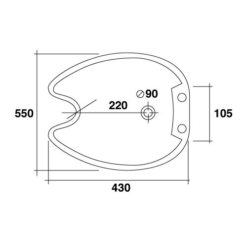 Keraaminen Pesupaikkalle, musta allas