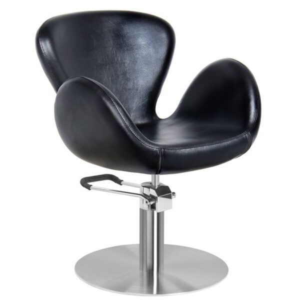 Hairdresser-customer-chair-Tulipblack Kampaamotuoli Tulip