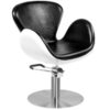 Hairdresser-customer-chair-Tulipblack-and-white Kampaamotuoli Tulip, musta-valkoinen