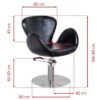 Hairdresser-customer-chair-Tulipblack1 Kampaamotuoli Tulip
