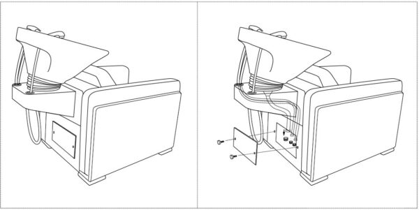 Hairway Adam Kampaamon pesupaikka allas valkoinen