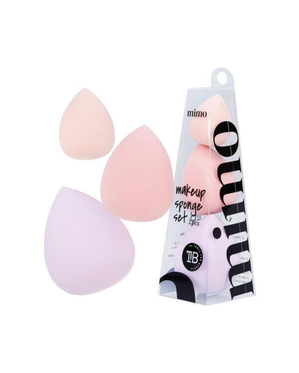 ILU-T4B-Mimo-Makeup-Sponge-Pastel-Set-3pcs. ILU T4B Mimo Makeup meikeikkisieni setti pastel 3kpl