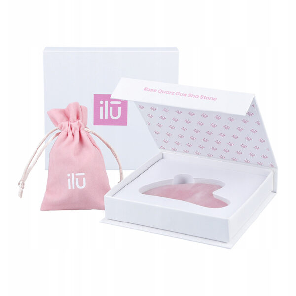 Ilu-Makeup-Rose-Quartz-GUA-SHA-stone-mybeauty24.eu_ Ilu Makeup Rose Quartz GUA SHA kivi kasvojen hierontaan