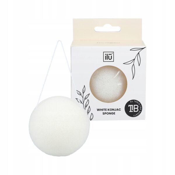 Ilu-White-Konjak-Facial-Cleansing-Sponge-mybeauty24.eu_ Ilu White Konjak Facial Cleansing Sponge pesusieni valkoinen