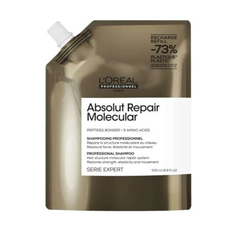 L’oréal Absolut Molecular Repair Shampoo täydennyspakkaus 500ml