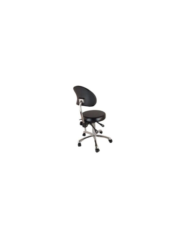 Master-saddle-stool-with-4-adjustments-and-ergonomic-backrest-Noble-black Noble satulatuoli, musta