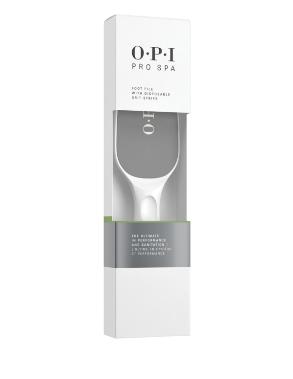 OPI-PS-DUAL-FOOT-FILE-W-DISP-GRIT-STRIP Kaksipuolinen pedikyyri viila pinkki, metalliterät