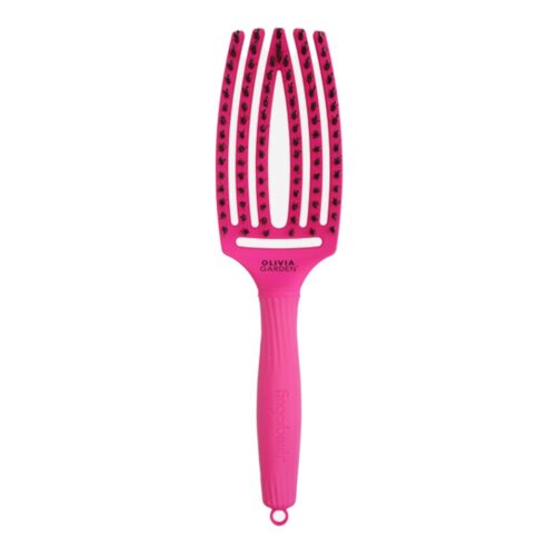 Olivia Garden Fingerbrush Combo Medium Hot Pinkki aukikampausharja