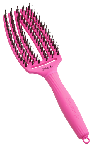 Olivia Garden Fingerbrush Combo Medium Hot Pinkki aukikampausharja