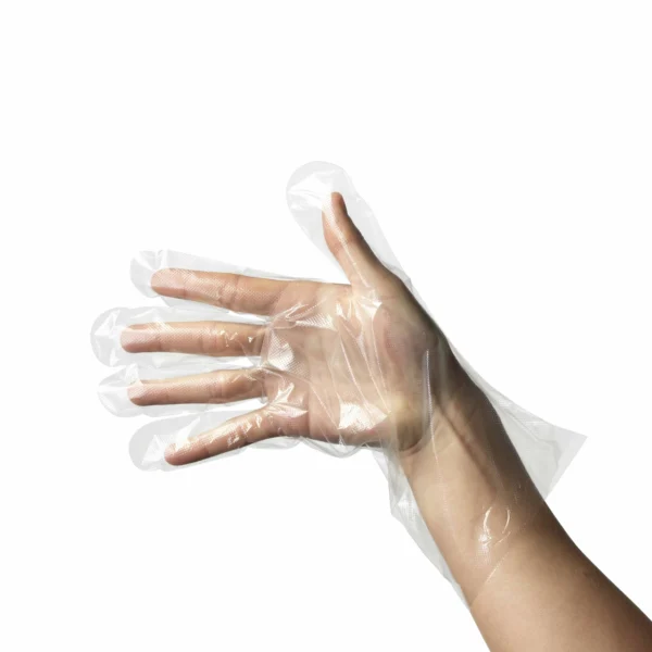 Oversized-plastic-disposable-gloves-100-pcs BraveHead Kertakäyttöiset muovikäsineet 100 kpl