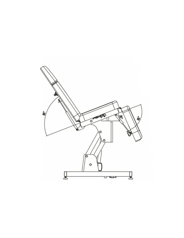 Pedicure-bed-with-1-motor-mybeauty24.eu_.. Jalkahoitotuoli 1 moottori, valkoinen