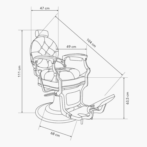 Sibel-Barburys-MaloneChairDimensions Sibel Malone parturituoli, retro ruskea, ILMAINEN TOIMITUS!