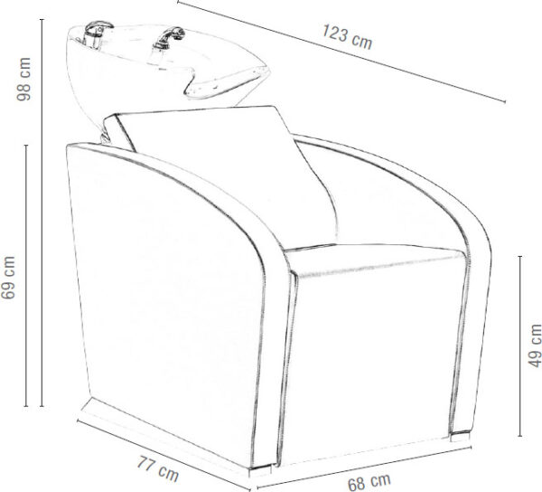 Sibel Elegantia kampaamon pesupaikka, musta
