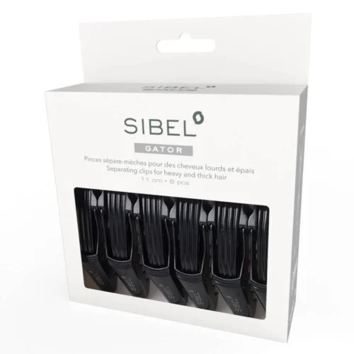 Sibel-Gator-Sectioning-Clips-11cm-Black-Pack-of-6-mybeauty24.eu_ Sibel Gator vahvat erikoisklipsit musta 11 cm 6 kpl