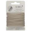 Sibel Thick Elastic Hair Bands , vaaleanruskea 12 kpl