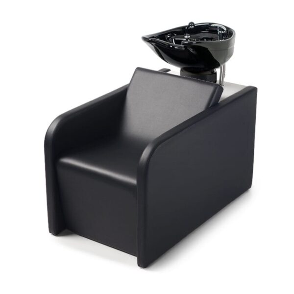 Takumi-Jin-wash-unit-with-black-basin Takumi Jin kampaamon pesupaikka, musta allas