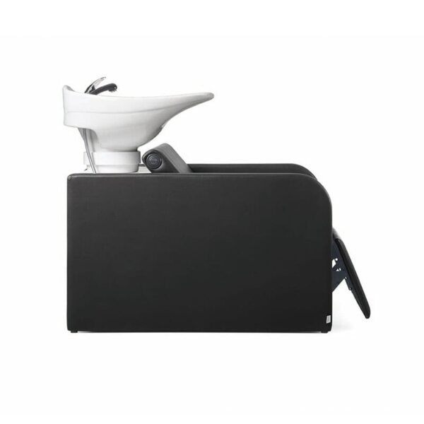 Takumi-Jin-wash-unit-with-electrical-legrest-and-white-basin Takumi Jin pesupaikka sähköisellä jalkatuella, musta allas