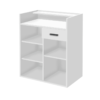 Takumi-Kumi-Reception-Desk-White-handle-black Takumi Kumi Vastaanottotiski valkoinen