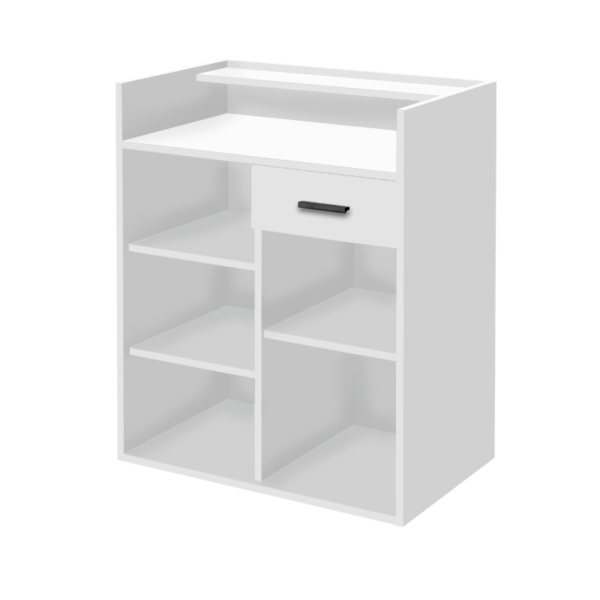 Takumi-Kumi-Reception-Desk-White-handle-black Takumi Kumi Vastaanottotiski valkoinen