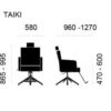 Takumi-Taiki-unisex-styling-chair-with-reclinable-backrest-base-with-gas-piston-dimenions Takumi Taiki Kampaamotuoli kallistuva selkänoja