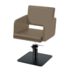 Takumi-Yuki-Hydraulic-Styling-chair-with-black-square-base-Domus-Sumatra Takumi Yuki kampaamotuoli, mattamustaa hydraulipumppu