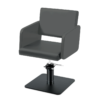 Takumi-Yuki-Hydraulic-Styling-chair-with-black-square-base-antha Takumi Yuki kampaamotuoli, mattamustaa hydraulipumppu
