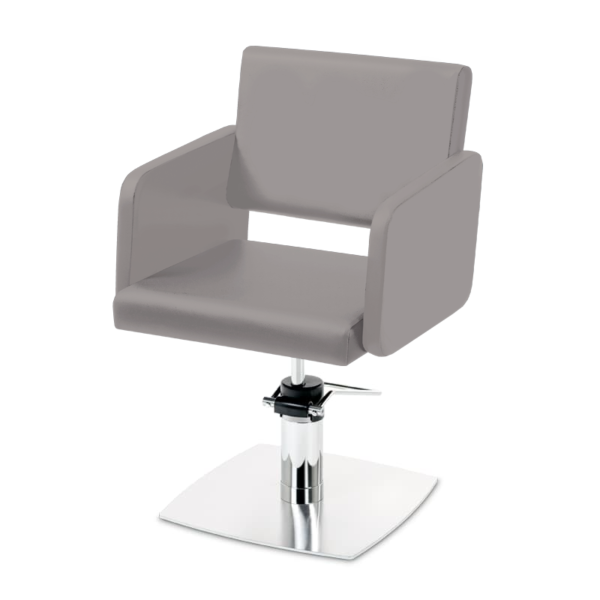 Takumi-Yuki-Hydraulic-Styling-chair-with-square-base-grey Takumi Yuki kampaamotuoli