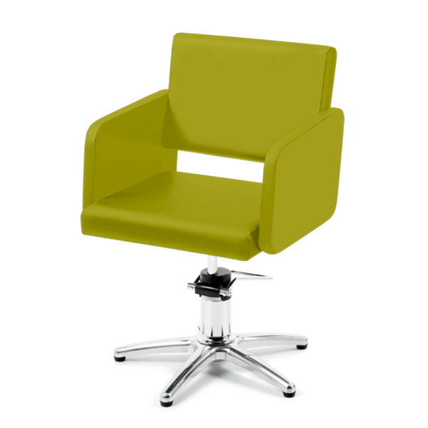 Takumi-Yuki-Hydraulic-Styling-chair-with-star-base-LIME Takumi Yuki kampaamotuoli ristikkojalka