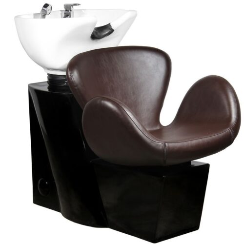 Tulip-Washing-chair-brown-ceramic-basin-White Pesupaikka Tulip Ruskea, valkoinen allas