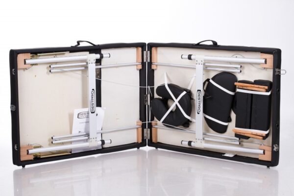 cRlUqyoUNWT652lLD3KD RESTPRO® ALU 3 kannettava hierontapöytä, musta