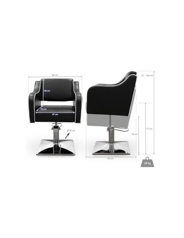 Kampaamotuoli Rebeca, musta