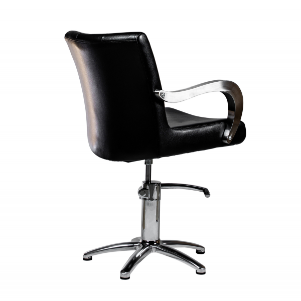 Kampaajan tuoli Indiana, musta