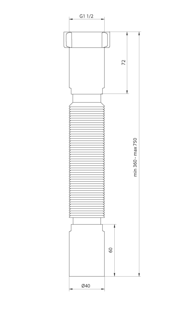 mybeauty24.2 Haitariputki vesilukkoon venyvä 11/2-40mm